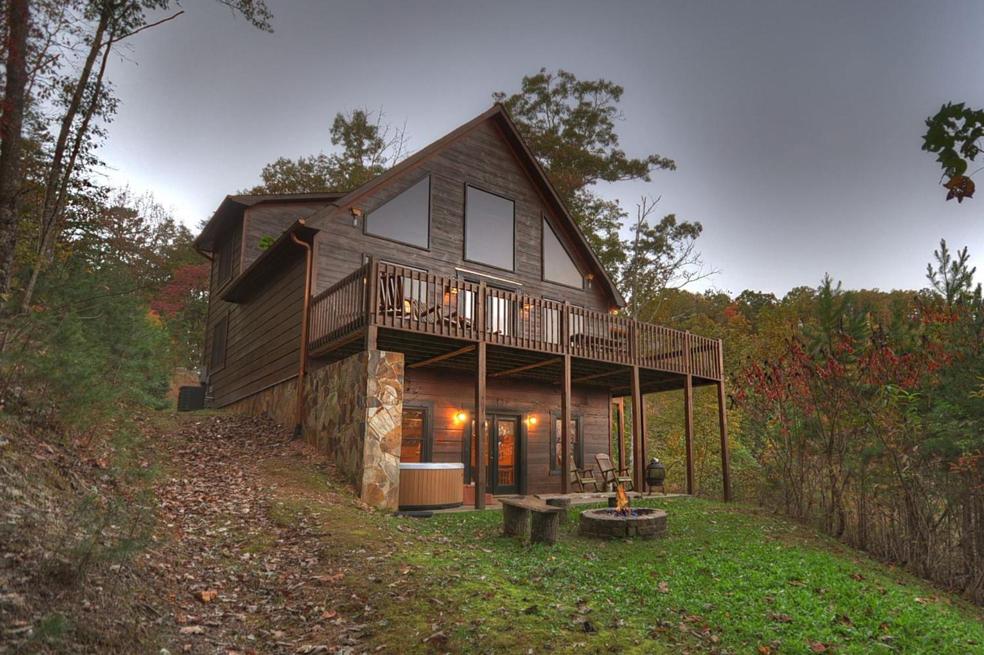 The View Sweeping Mountain Views Gas Fireplace Game Room Hot Tub Blue Ridge Esterno foto